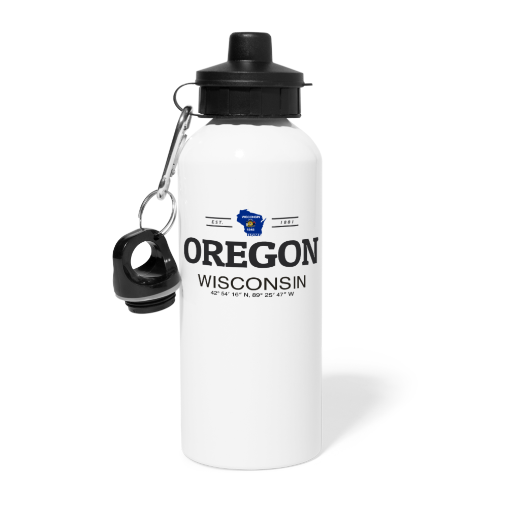 Oregon, Wisconsin - Water Bottle - white