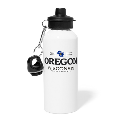 Oregon, Wisconsin - Water Bottle - white