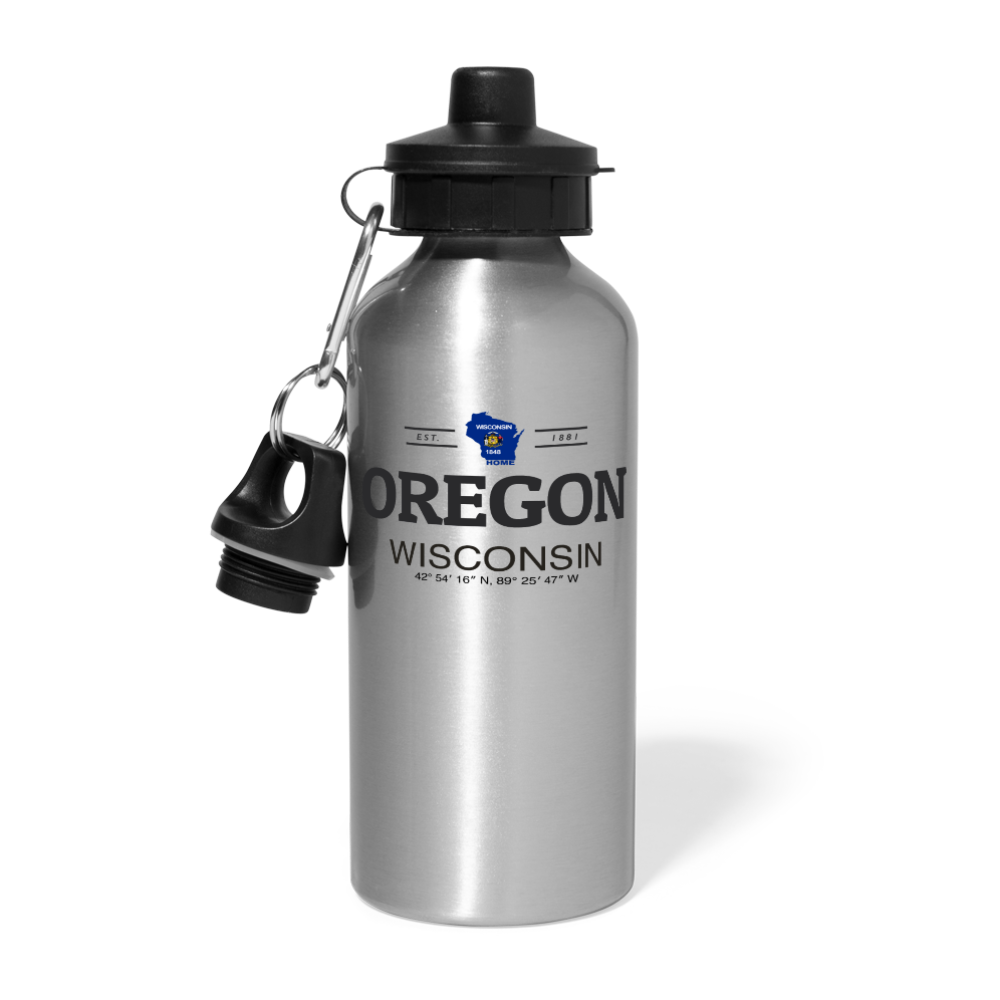 Oregon, Wisconsin - Water Bottle - silver