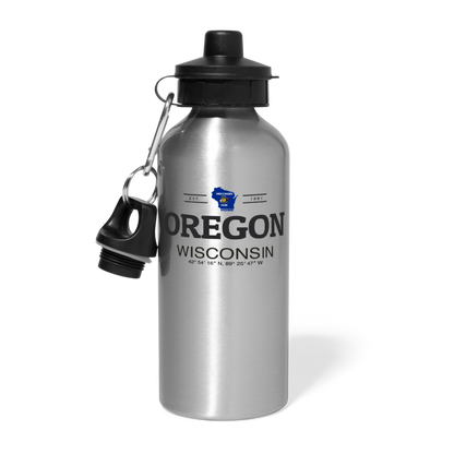 Oregon, Wisconsin - Water Bottle - silver