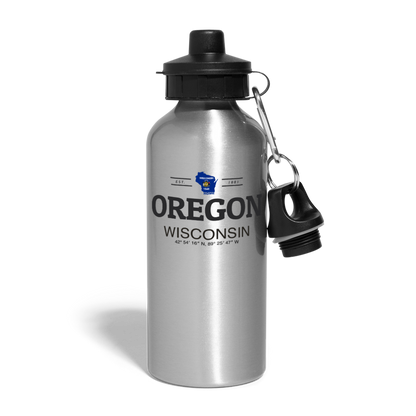 Oregon, Wisconsin - Water Bottle - silver