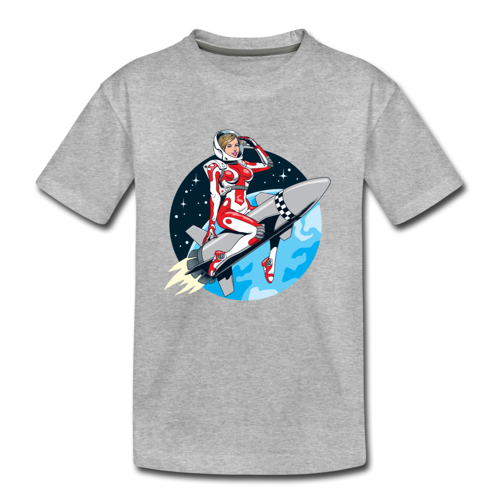 Rocket Girl - Kids' Premium T-Shirt - heather gray