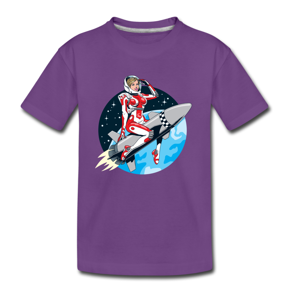 Rocket Girl - Kids' Premium T-Shirt - purple