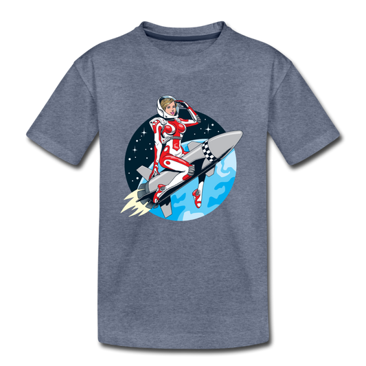 Rocket Girl - Kids' Premium T-Shirt - heather blue