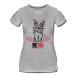 Angry Cat - Women’s Premium T-Shirt - heather gray