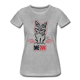 Angry Cat - Women’s Premium T-Shirt - heather gray