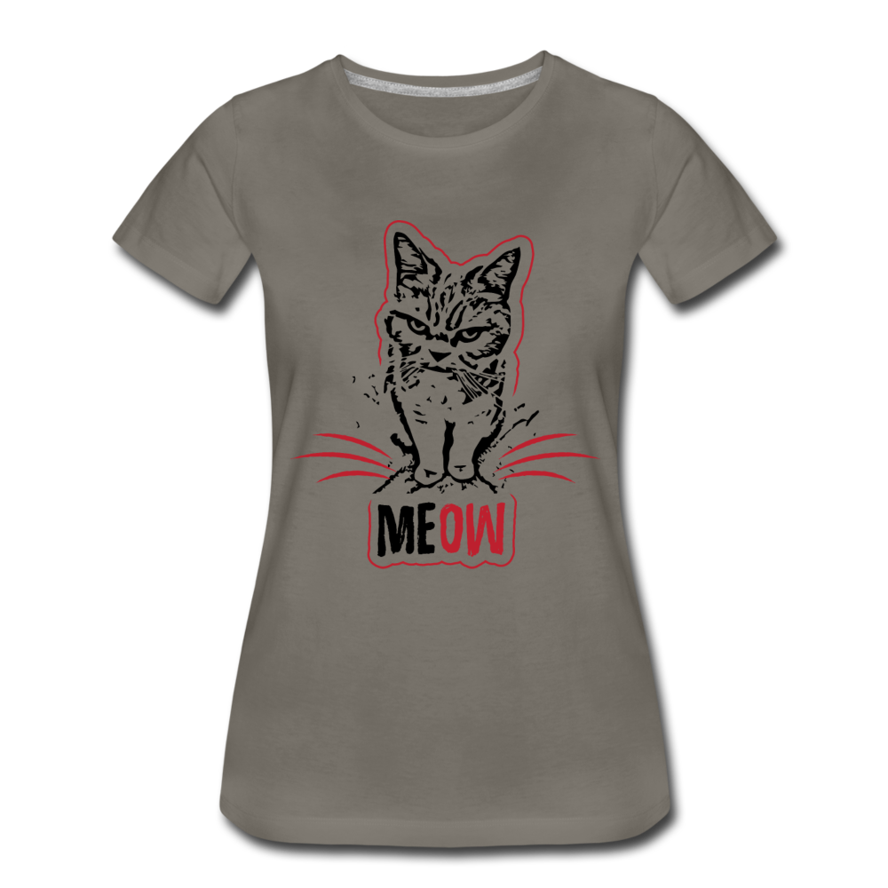 Angry Cat - Women’s Premium T-Shirt - asphalt gray