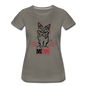 Angry Cat - Women’s Premium T-Shirt - asphalt gray