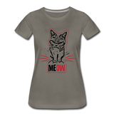 Angry Cat - Women’s Premium T-Shirt - asphalt gray