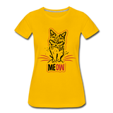 Angry Cat - Women’s Premium T-Shirt - sun yellow