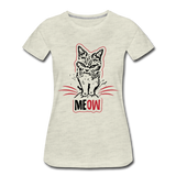 Angry Cat - Women’s Premium T-Shirt - heather oatmeal