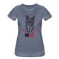 Angry Cat - Women’s Premium T-Shirt - heather blue