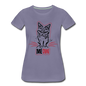 Angry Cat - Women’s Premium T-Shirt - washed violet