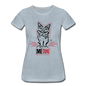 Angry Cat - Women’s Premium T-Shirt - heather ice blue