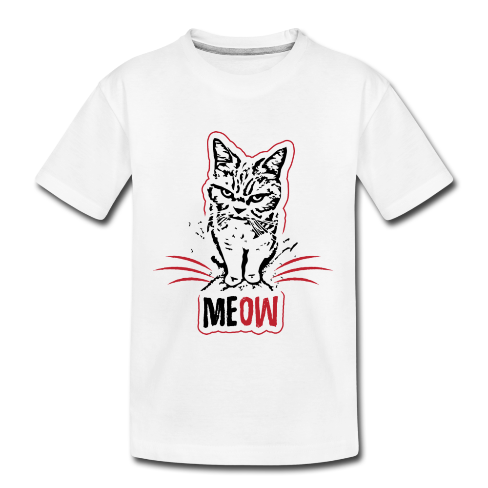 Angry Cat - Kids' Premium T-Shirt - white