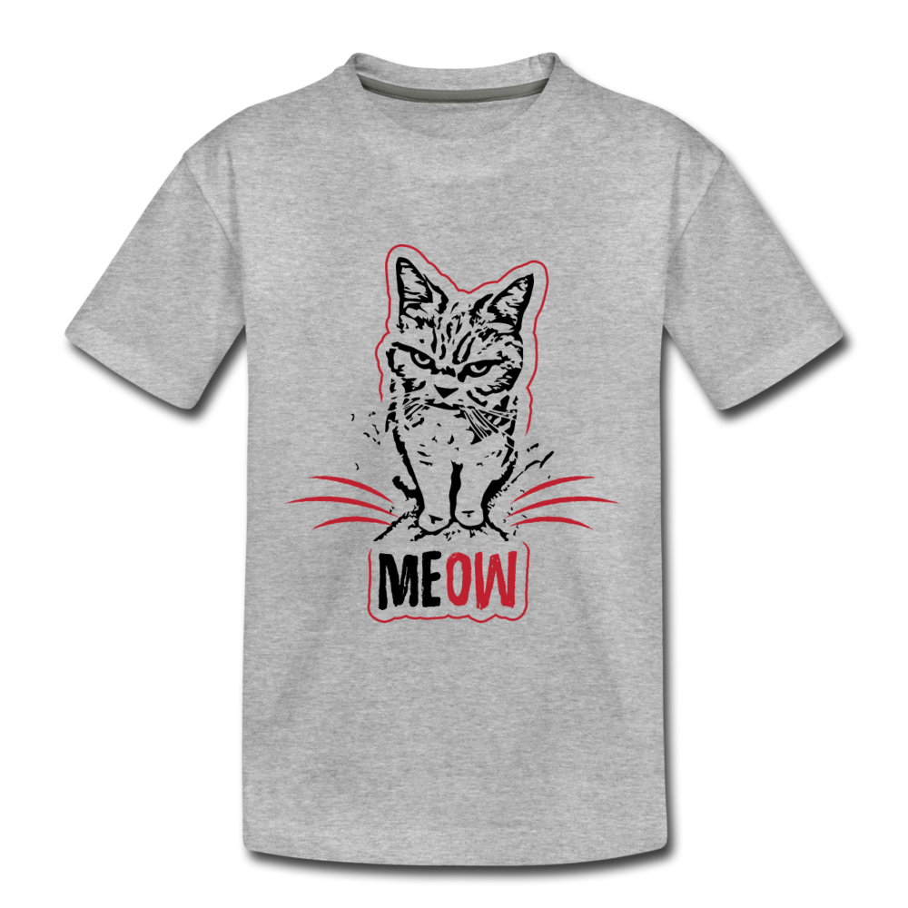 Angry Cat - Kids' Premium T-Shirt - heather gray