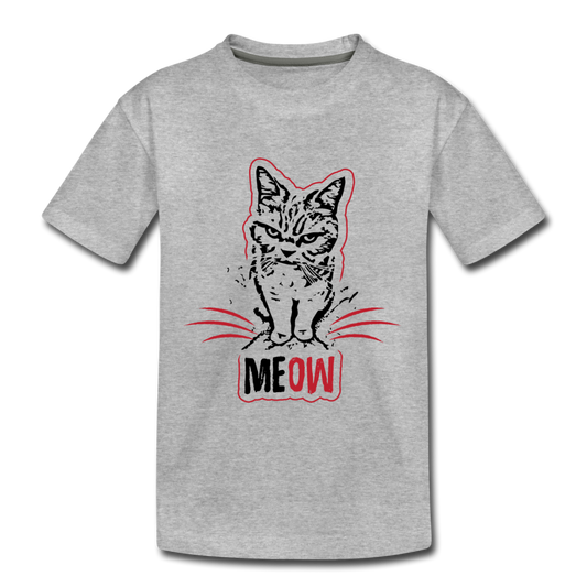 Angry Cat - Kids' Premium T-Shirt - heather gray