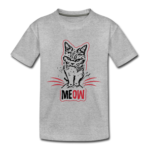 Angry Cat - Kids' Premium T-Shirt - heather gray