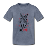 Angry Cat - Kids' Premium T-Shirt - heather blue