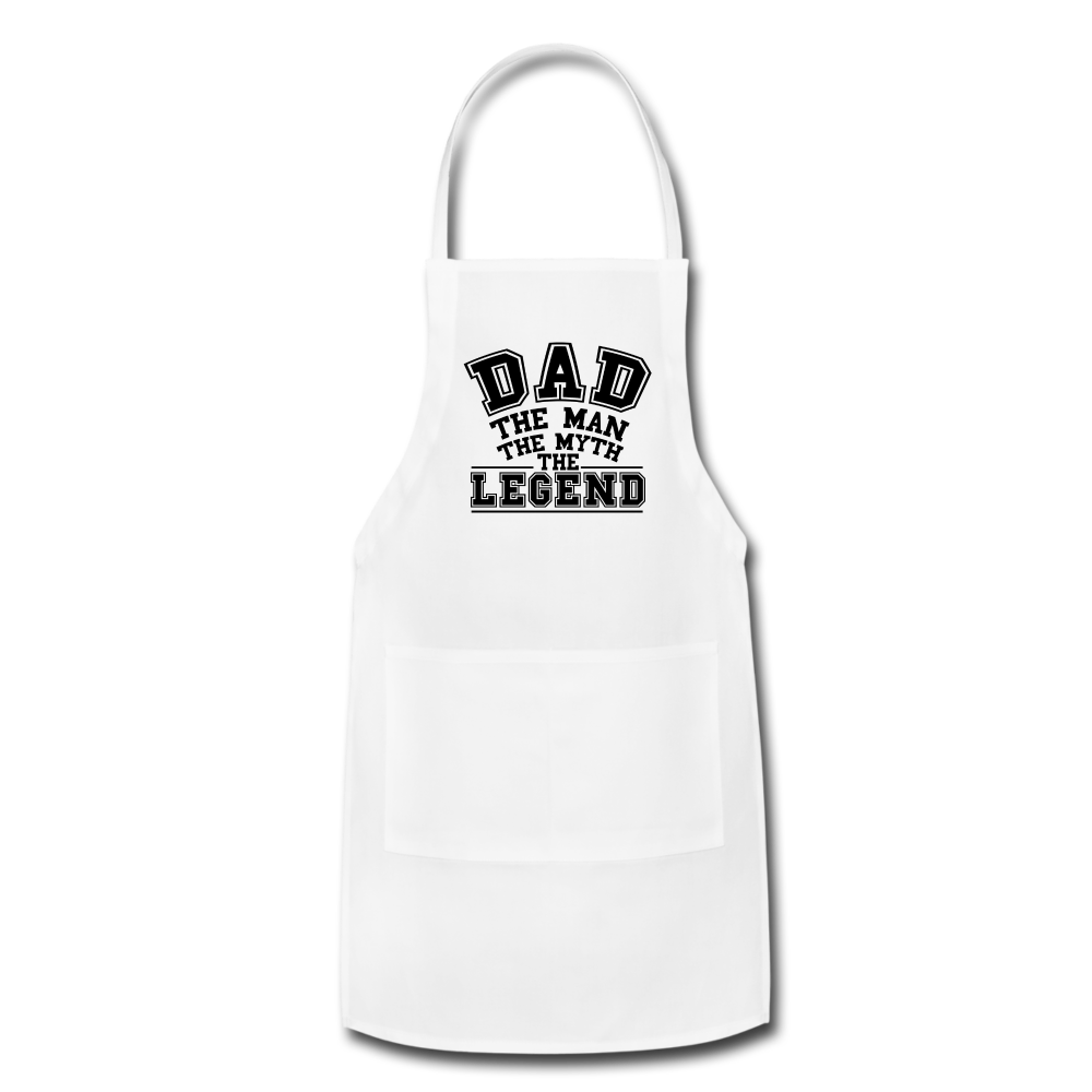 Dad the Legend - Adjustable Apron - white