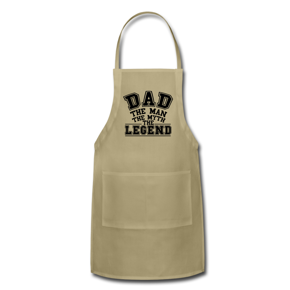 Dad the Legend - Adjustable Apron - khaki