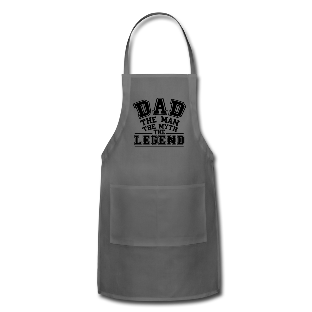 Dad the Legend - Adjustable Apron - charcoal