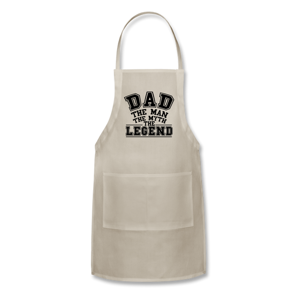 Dad the Legend - Adjustable Apron - natural