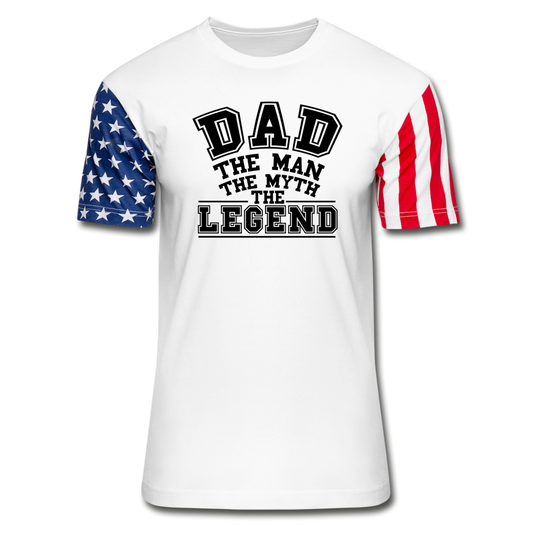 Dad the Legend - Stars & Stripes T-Shirt - white