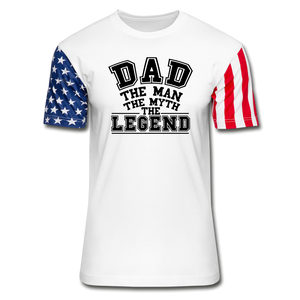 Dad the Legend - Stars & Stripes T-Shirt - white
