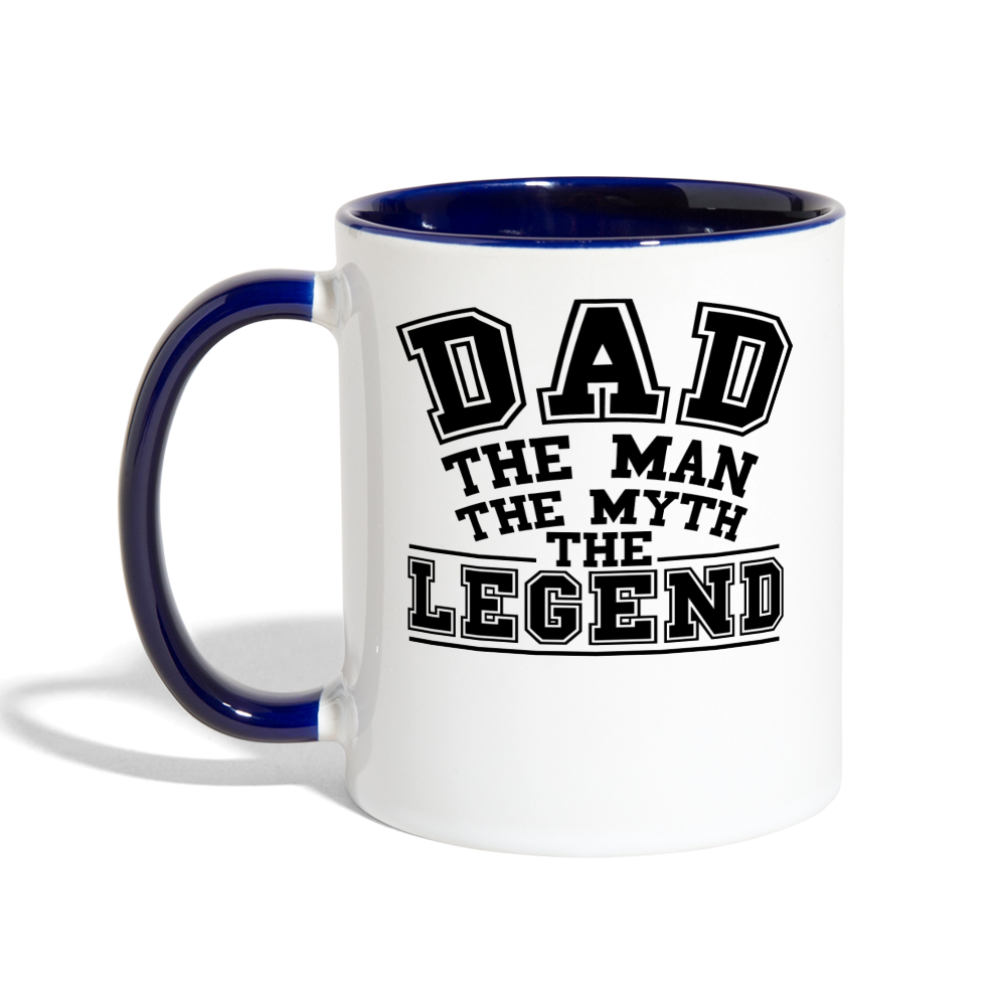 Dad the Legend - Contrast Coffee Mug - white/cobalt blue