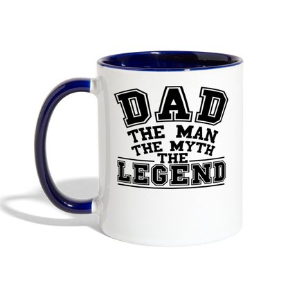 Dad the Legend - Contrast Coffee Mug - white/cobalt blue