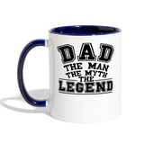 Dad the Legend - Contrast Coffee Mug - white/cobalt blue