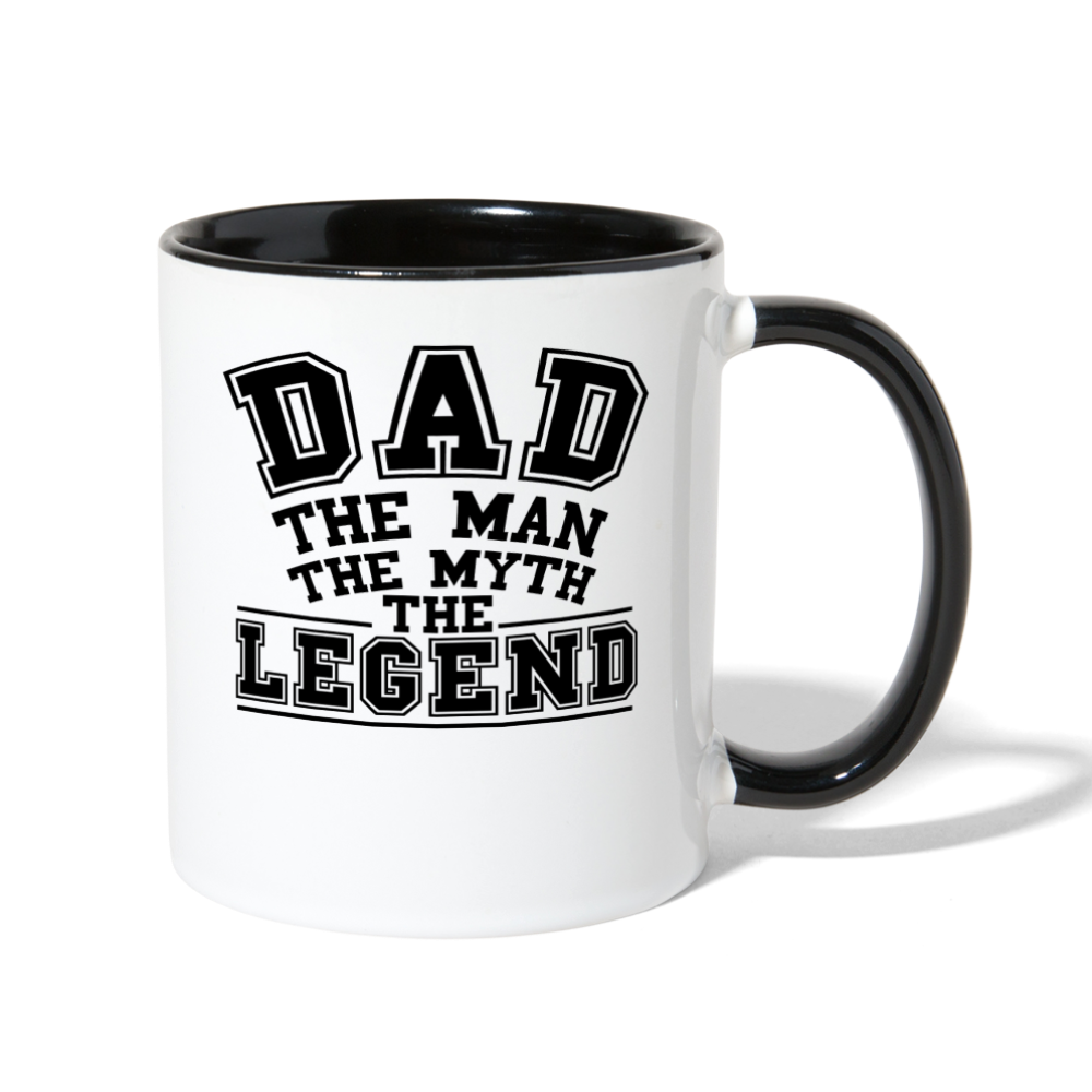 Dad the Legend - Contrast Coffee Mug - white/black