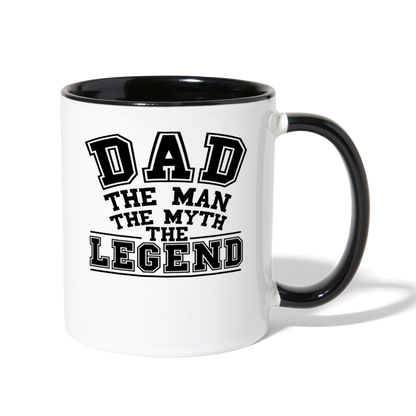 Dad the Legend - Contrast Coffee Mug - white/black