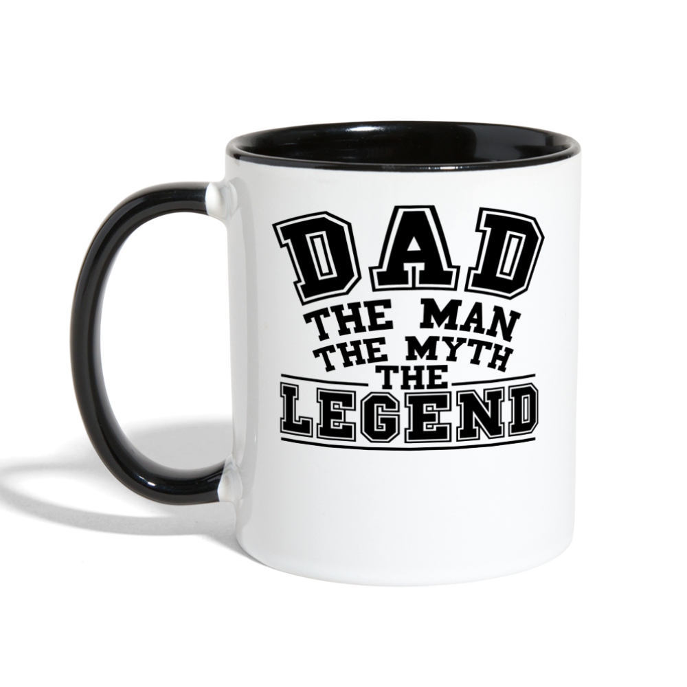 Dad the Legend - Contrast Coffee Mug - white/black