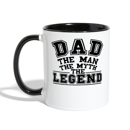 Dad the Legend - Contrast Coffee Mug - white/black