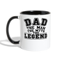 Dad the Legend - Contrast Coffee Mug - white/black