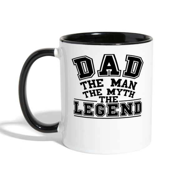 Dad the Legend - Contrast Coffee Mug - white/black