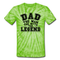 Dad the Legend - Unisex Tie Dye T-Shirt - spider lime green