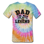 Dad the Legend - Unisex Tie Dye T-Shirt - rainbow