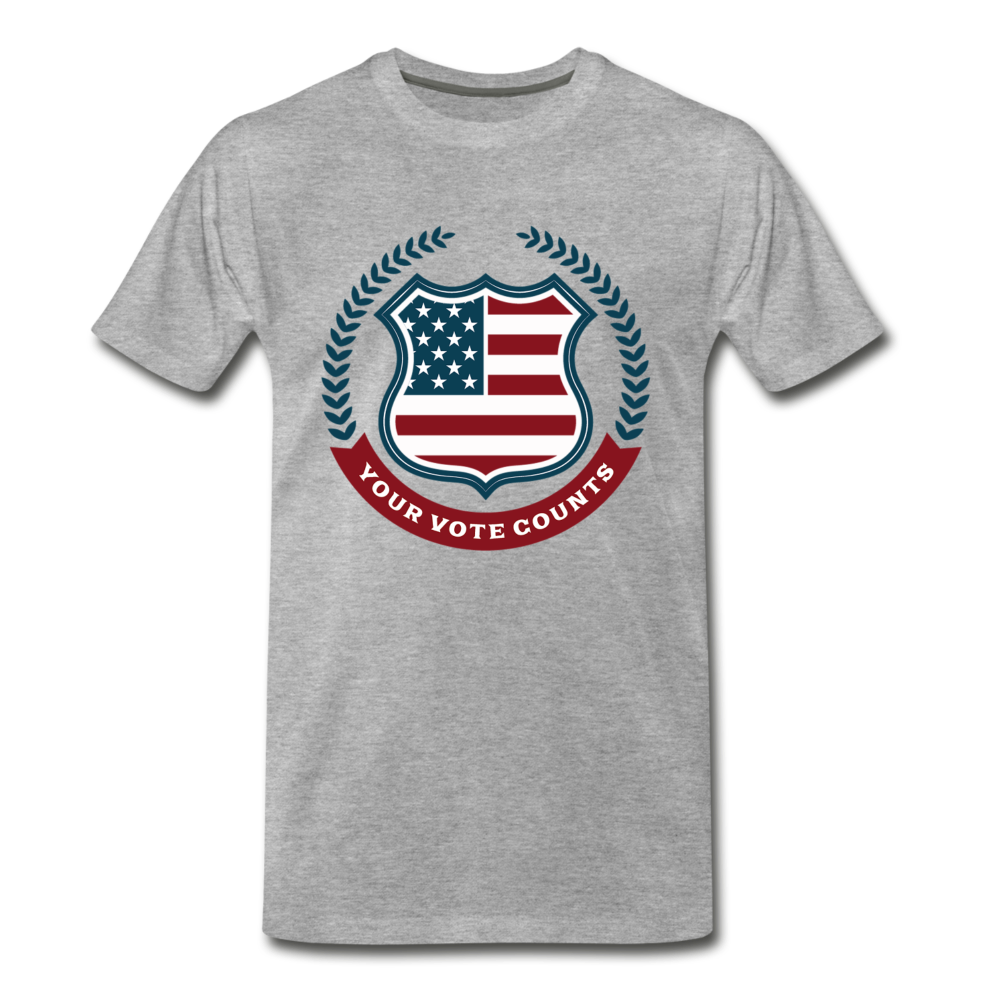 Your Vote Counts - Men's Premium T-Shirt - heather gray