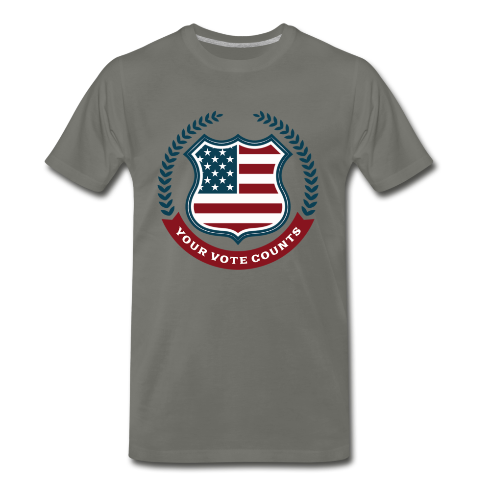 Your Vote Counts - Men's Premium T-Shirt - asphalt gray