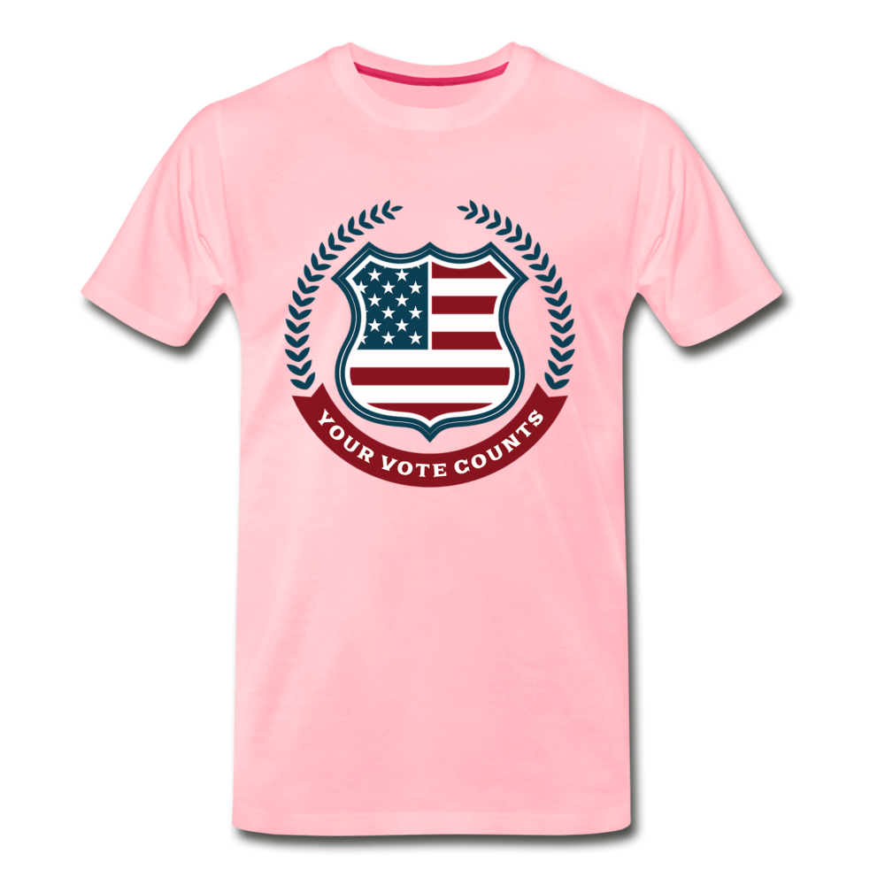 Your Vote Counts - Men's Premium T-Shirt - pink