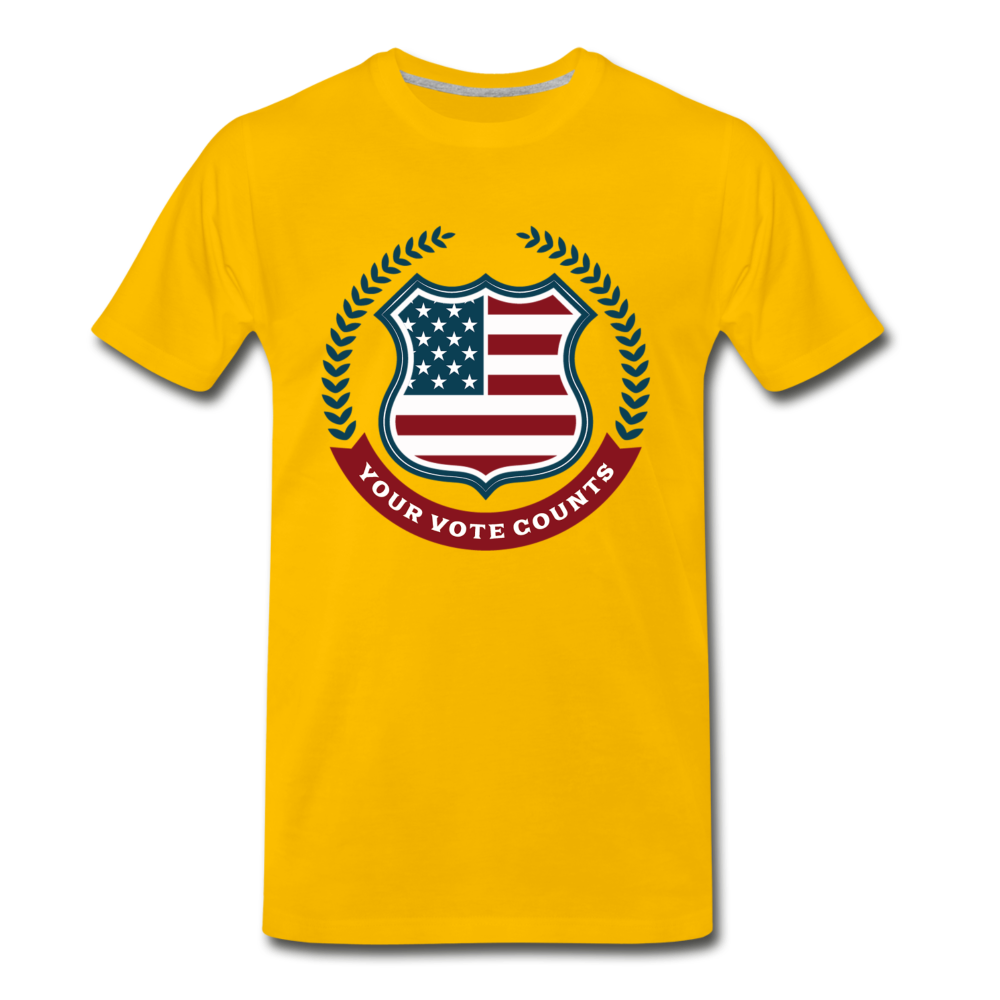 Your Vote Counts - Men's Premium T-Shirt - sun yellow