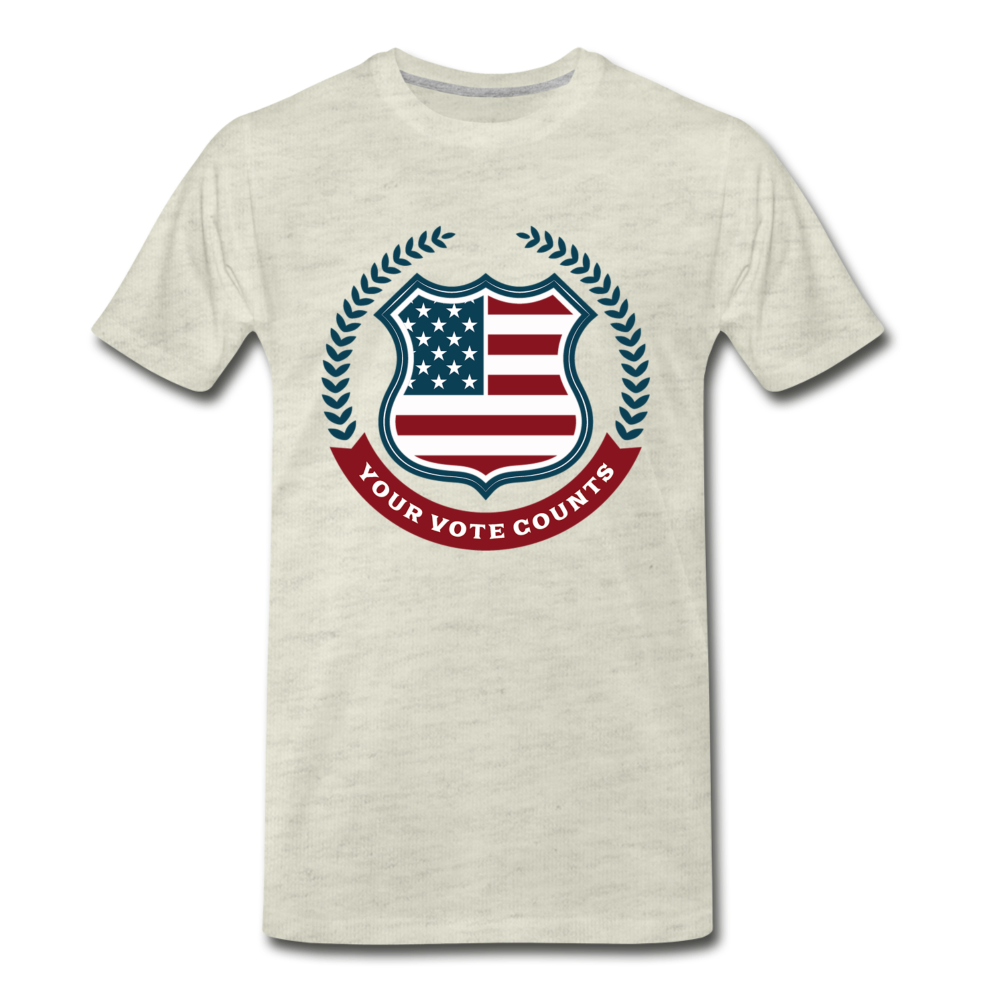 Your Vote Counts - Men's Premium T-Shirt - heather oatmeal