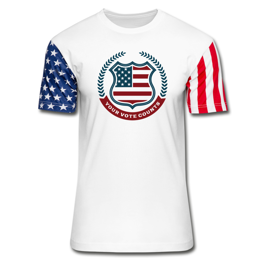 Your Vote Counts - Stars & Stripes T-Shirt - white