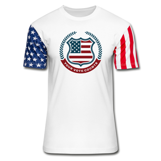 Your Vote Counts - Stars & Stripes T-Shirt - white