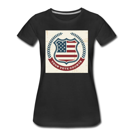 Vintage Your Vote Counts - Women’s Premium T-Shirt - black