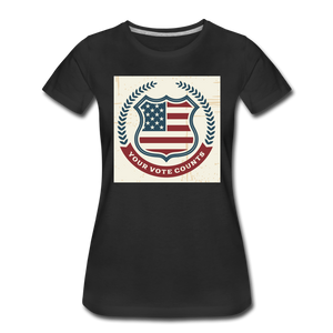 Vintage Your Vote Counts - Women’s Premium T-Shirt - black