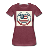 Vintage Your Vote Counts - Women’s Premium T-Shirt - heather burgundy